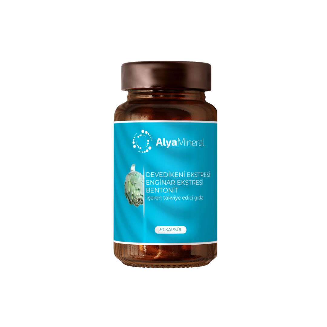 Alya%20Mineral%20Devedikeni%20Enginar%20Ekstresi%20Ve%20Bentonit%20İçeren%20Takviye%20Edici%20Gıda%2030%20Kapsül