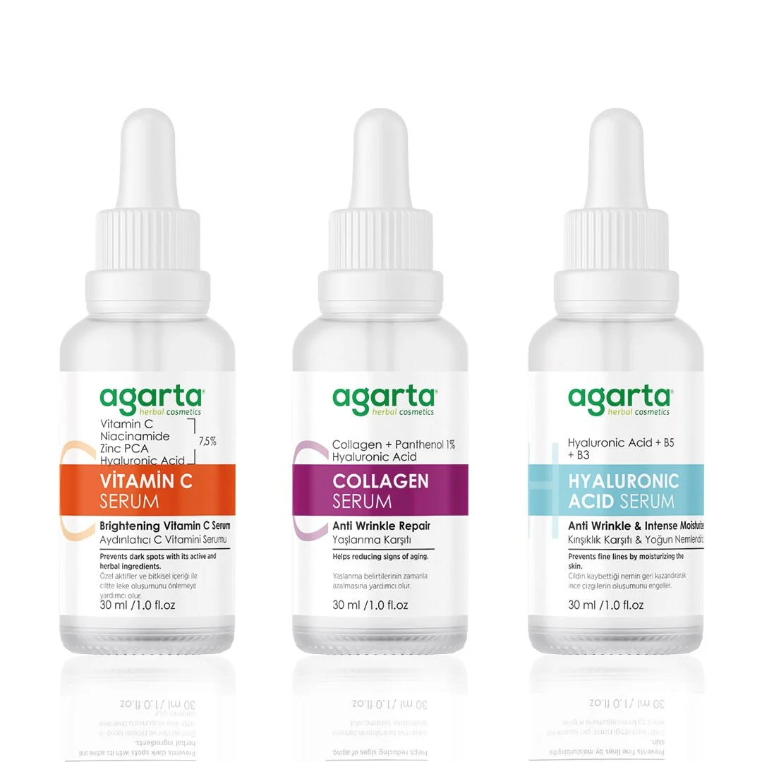 Agarta%20Yoğun%20Nemlendirici%20Aydınlatıcı%20ve%20Yaşlanma%20Karşıtı%20Bakım%20Seti%20(C%20Vitamini+Hyaluronic%20Acid+Collagen)