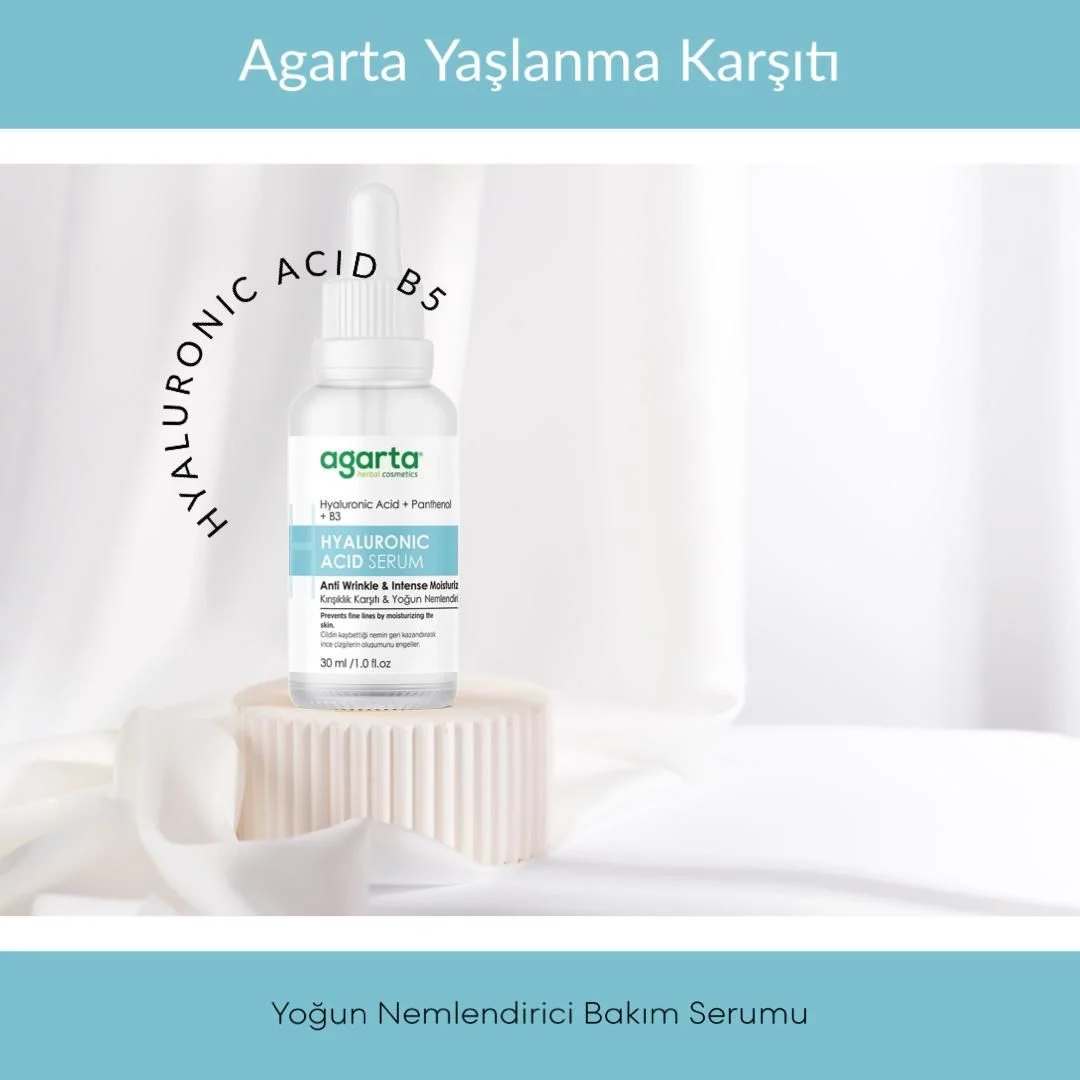 Agarta%20Yaşlanma%20Karşıtı%20Yoğun%20Nemlendirici%20Bakım%20Serumu%20(Hyaluronic%20Acid+%20B5)