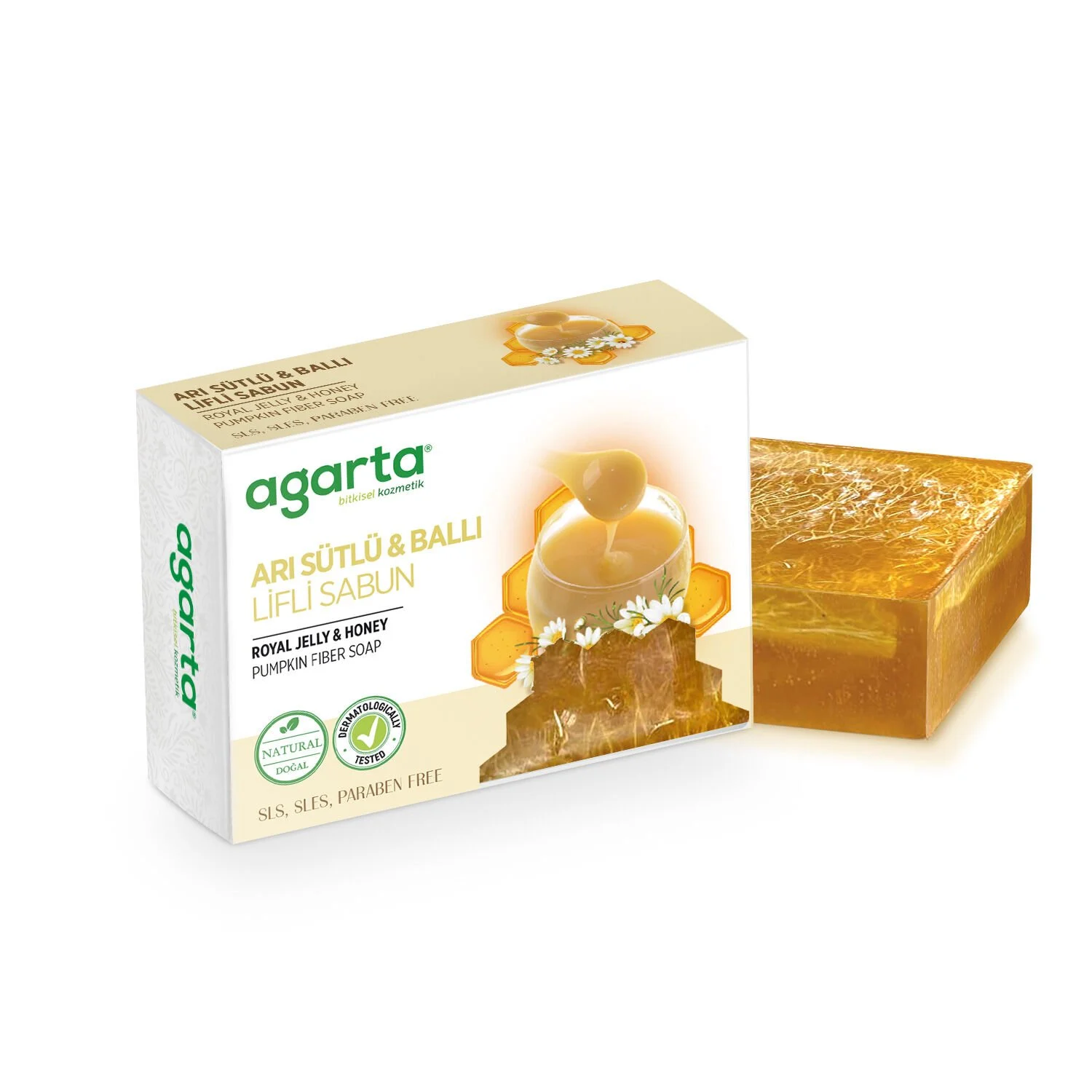 Agarta%20Doğal%20Arı%20Sütlü%20Ballı%20Lifli%20Sabun%20150%20gr