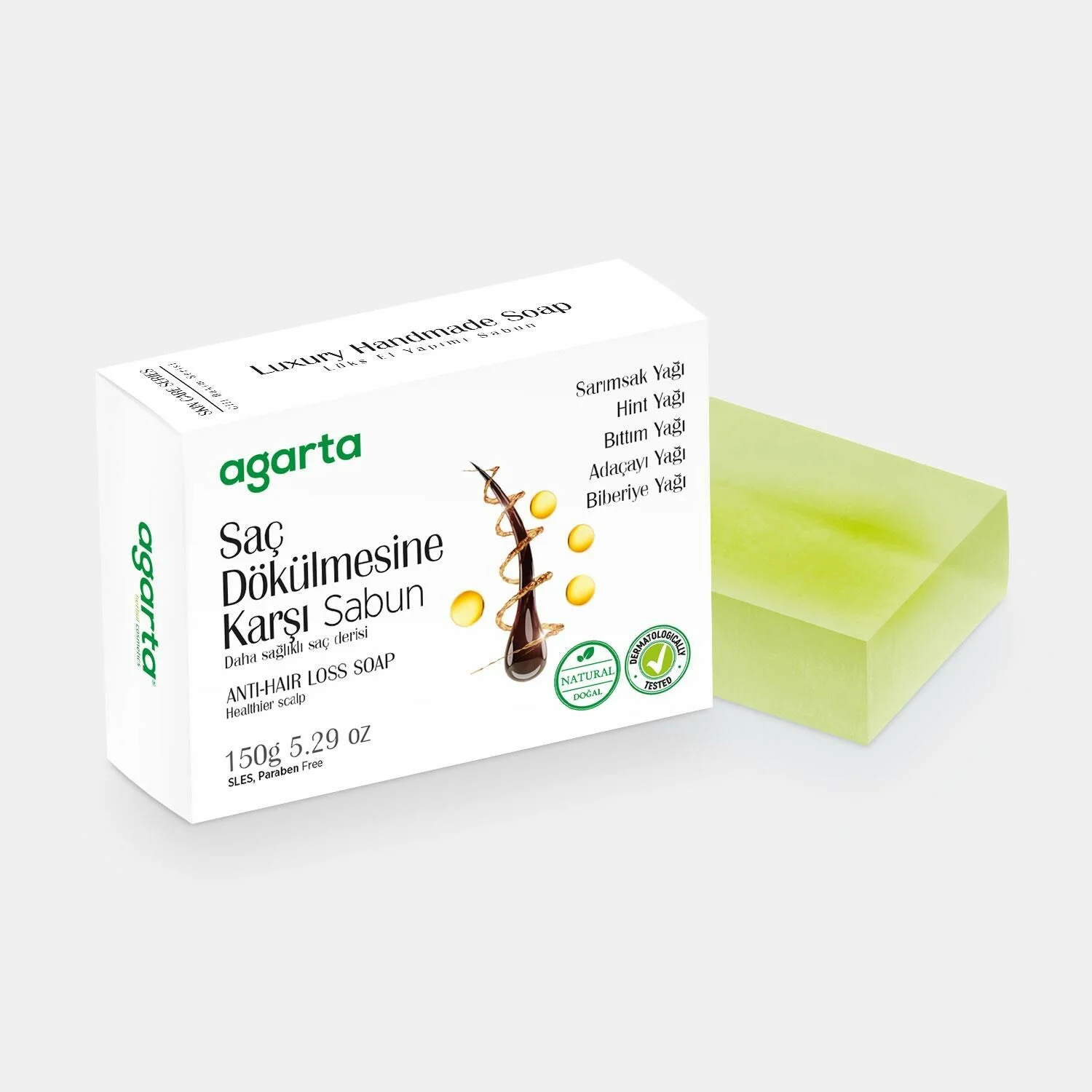 Agarta%20Doğal%20Bakım%20Saç%20Dökülmesine%20Karşı%20Sabun%20150%20gr