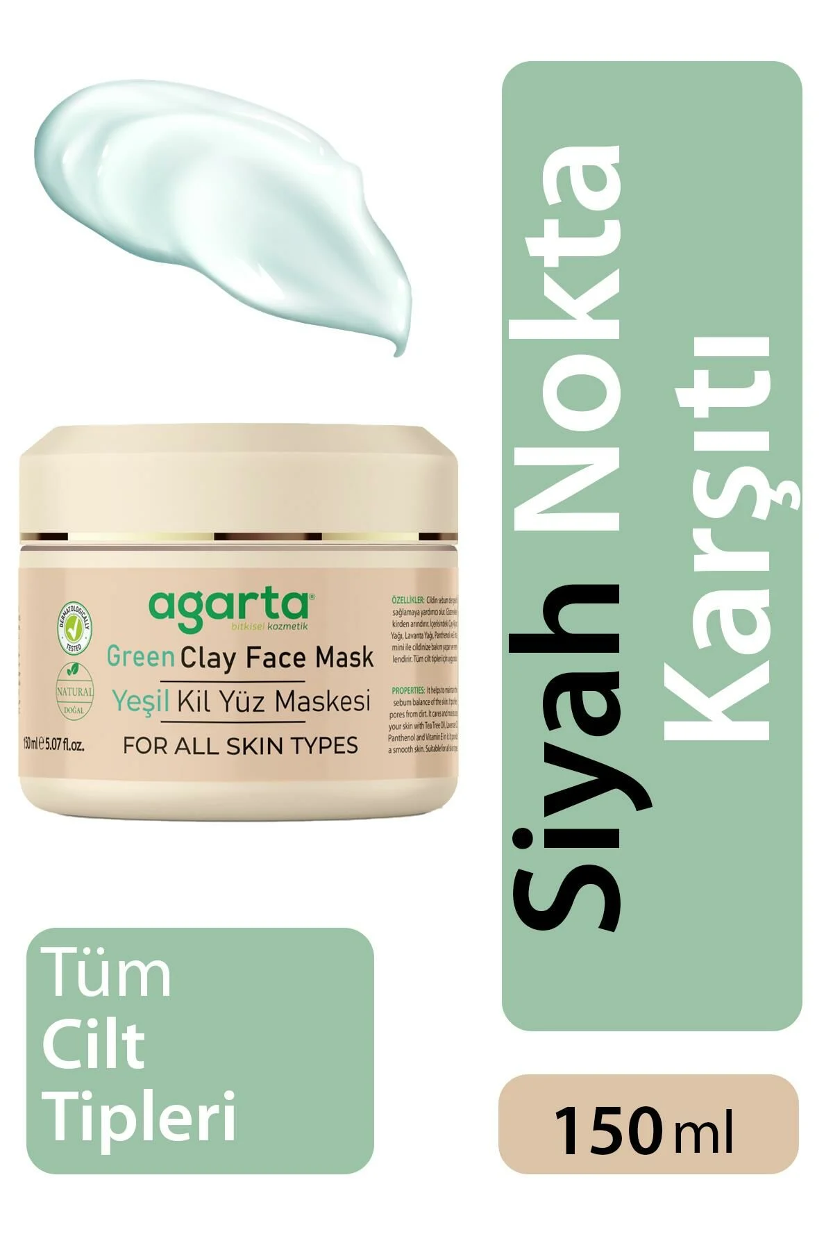 Agarta%20Doğal%20Yeşil%20Kil%20Maskesi%20150%20ml