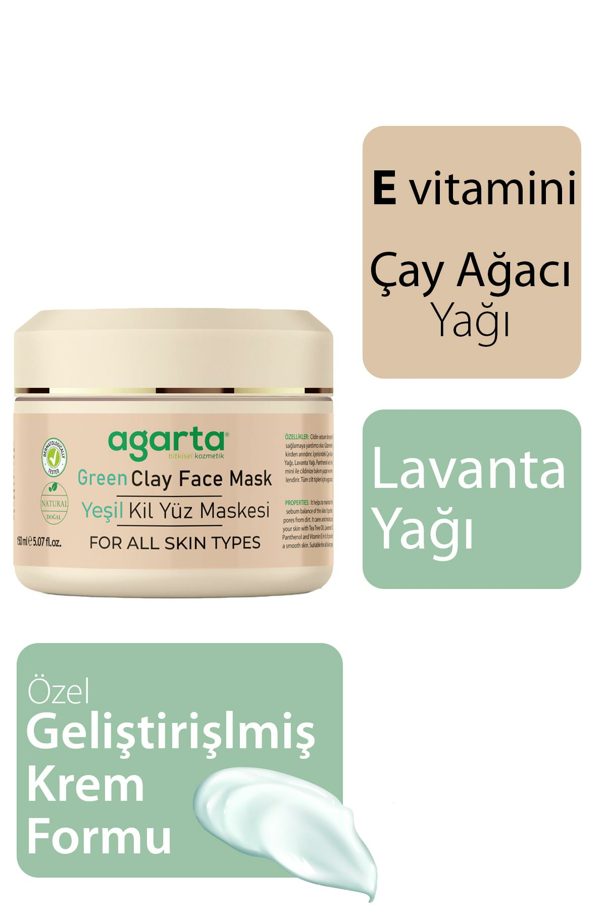Agarta%20Doğal%20Yeşil%20Kil%20Maskesi%20150%20ml