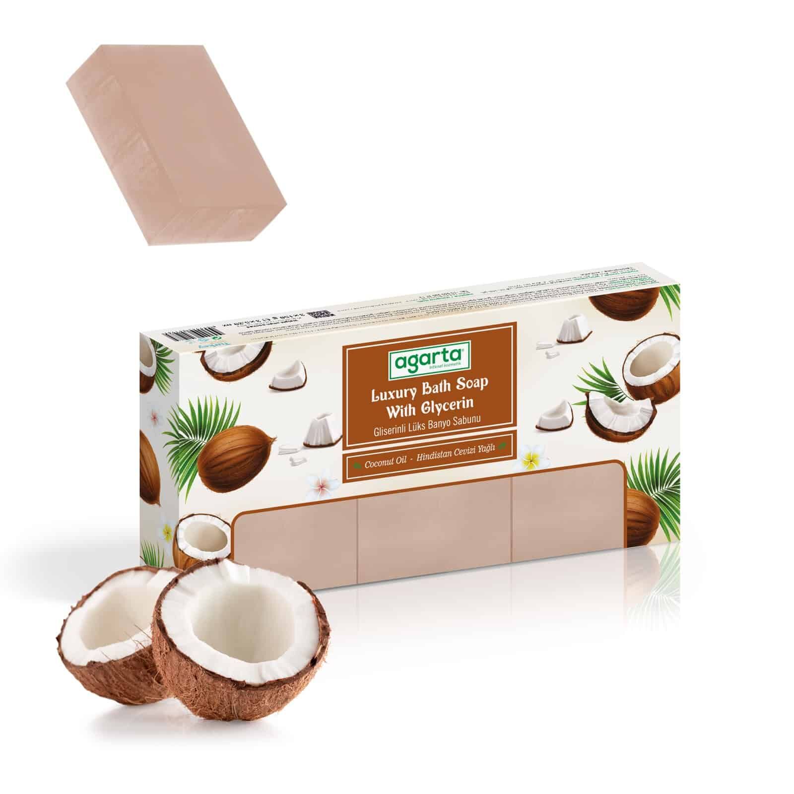 Agarta%20El%20Yapımı%20Doğal%20Banyo%20Sabunu%20Hindistan%20Cevizi%203*150%20g