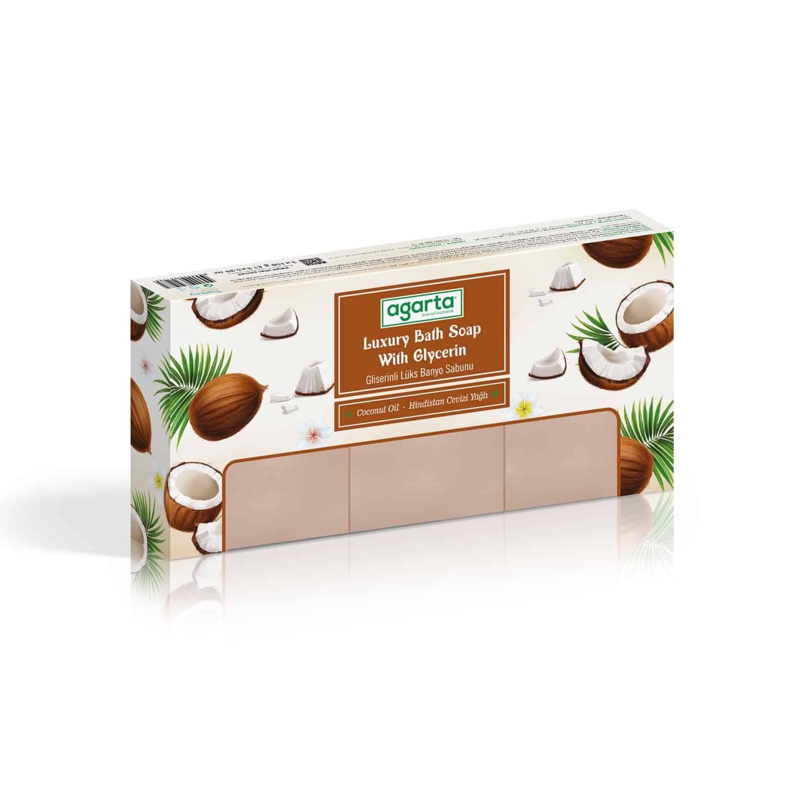 Agarta%20El%20Yapımı%20Doğal%20Banyo%20Sabunu%20Hindistan%20Cevizi%203*150%20g