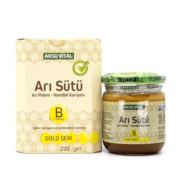 Aksu%20Vital%20Arı%20Sütü%20Bal%20Polen%20Çoçuk%20B%20(7.000%20Mg)%20220%20G