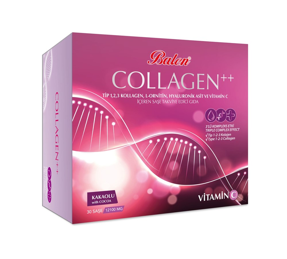 Balen%20Collagen%20Complex++%20Tip%201%202%203%20%20Kollajen%20L-%20Ornitin%20Hyaluronik%20Asit%20Vitamin%20C%20Şaşe%2012100%20Mg*30