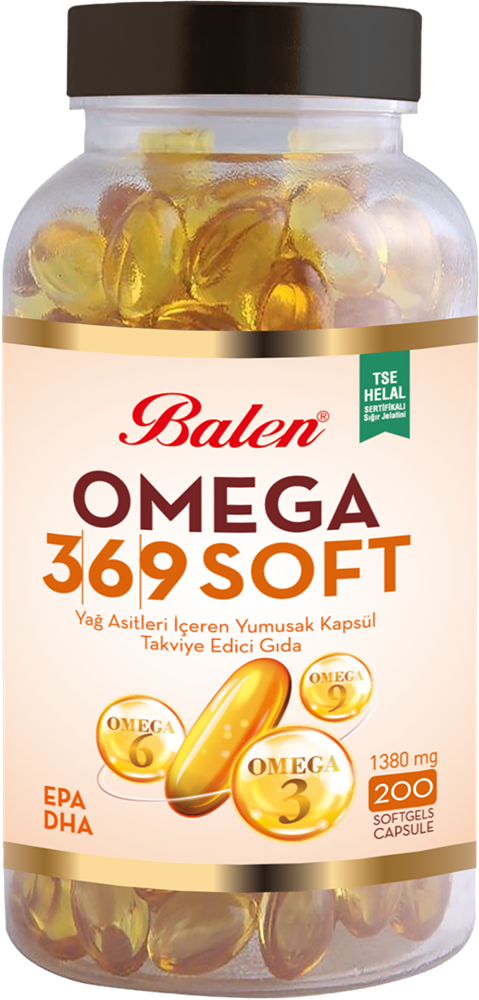 Balen%20Omega%203%206%209%20Soft%20Yağ%20Asitleri%20İçeren%20Yumuşak%20Kapsül%201380%20Mg*200
