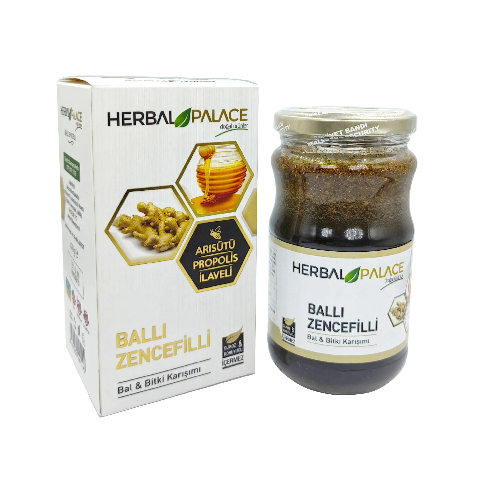 Herbal%20Palace%20Ballı%20Zencefilli%20Bitkisel%20Macun%20(Arı%20Sütlü)%20430%20GR