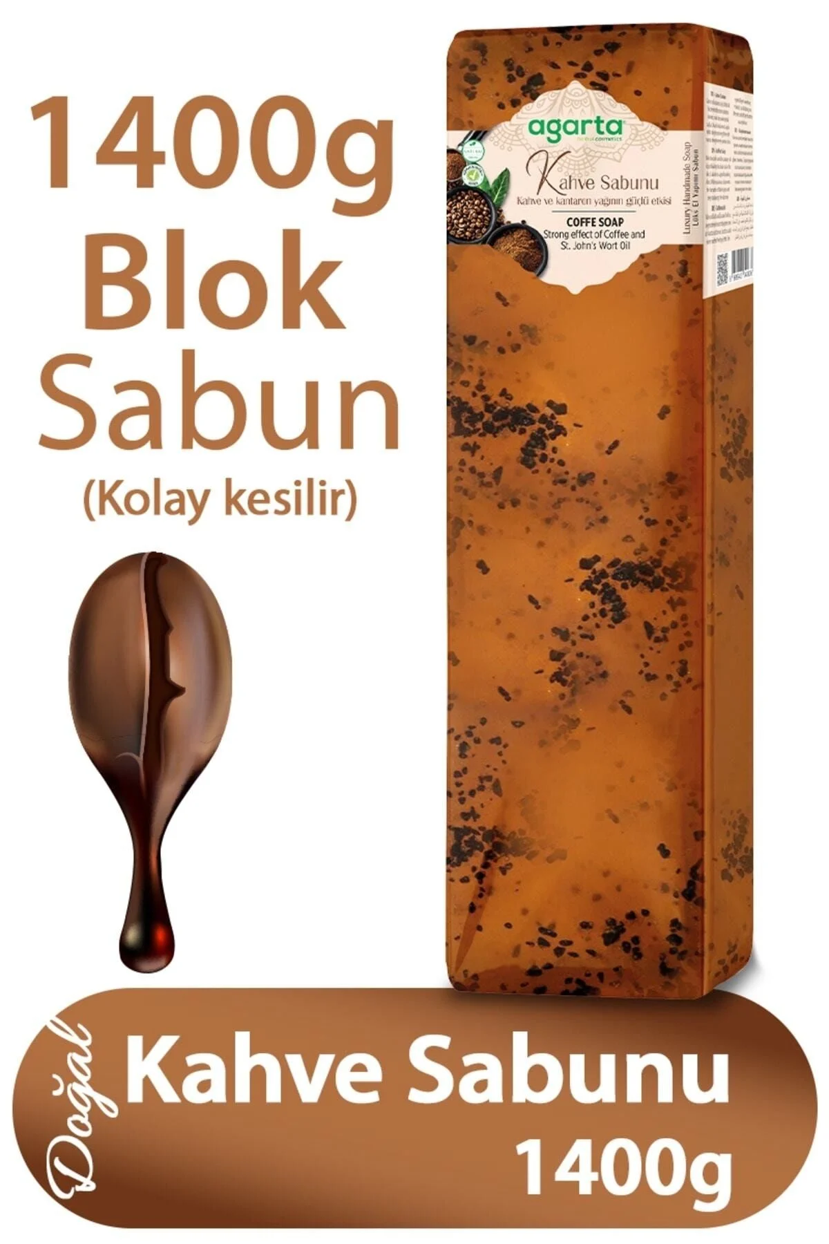 Agarta%20Doğal%20El%20Yapımı%20Doğal%20Sabun%20Kahve%201400%20g