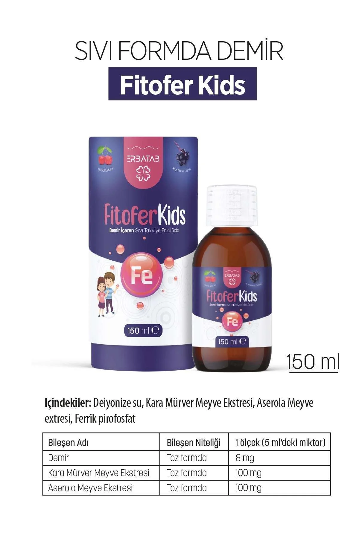 Erbatab%20Fitofer%20Kids%20Çocuk%20Demir%20Takviyesi%20150%20ML