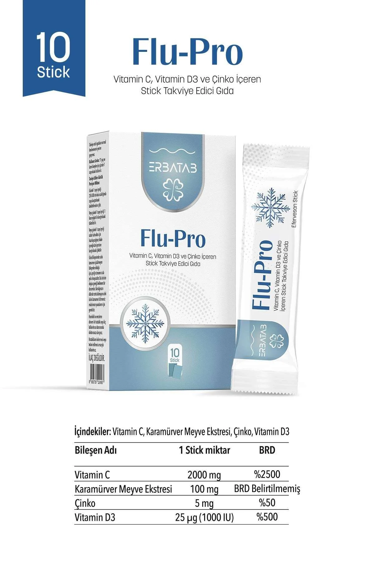 Erbatab%20Flu-Pro%20Vitamin%20C%20Vitamin%20D3%20Çinko%20ve%20Karamürver%20Ekstresi%2010%20Stick