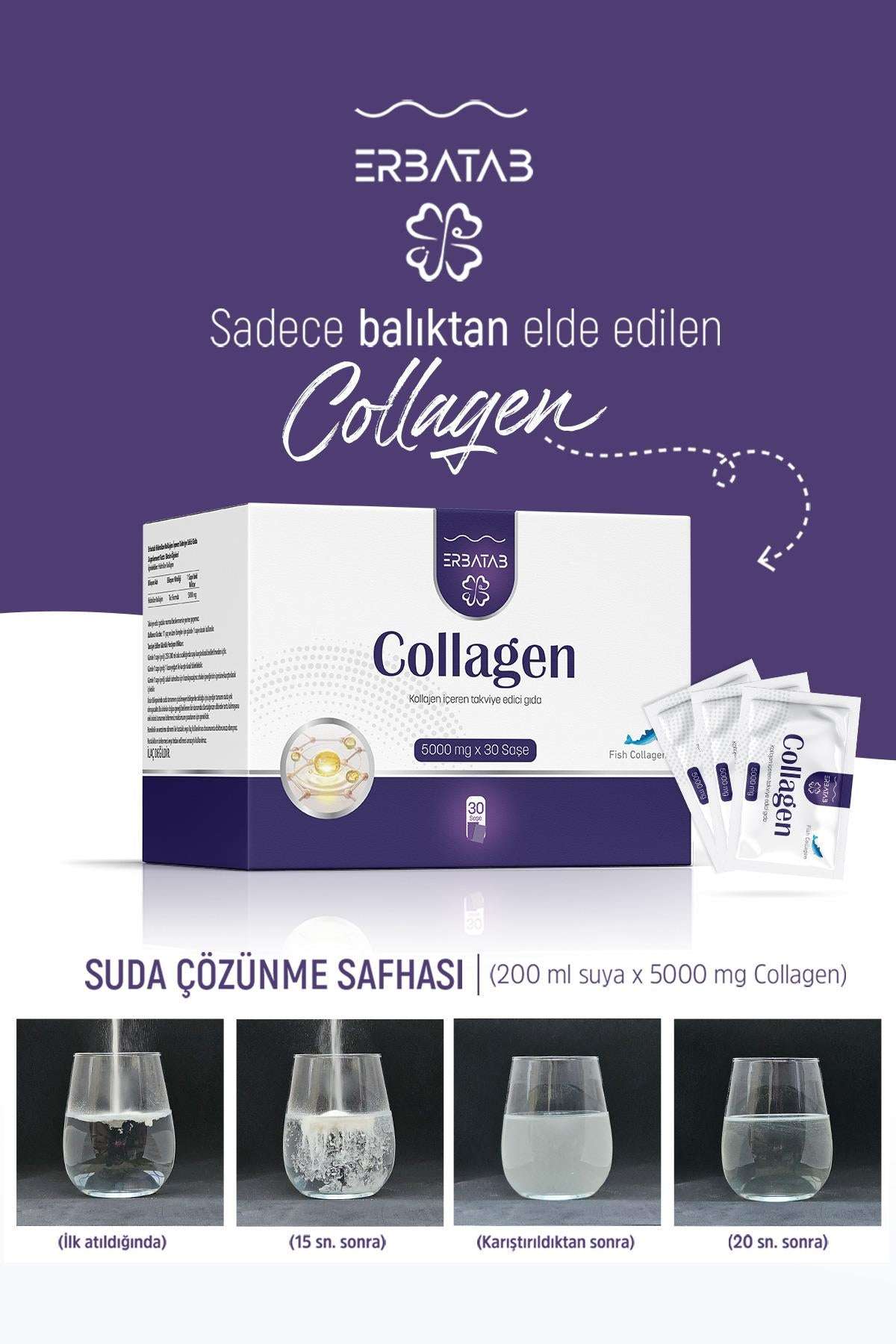 Erbatab%20Hidrolize%20Kollajen%205000%20mg%2030%20Saşe