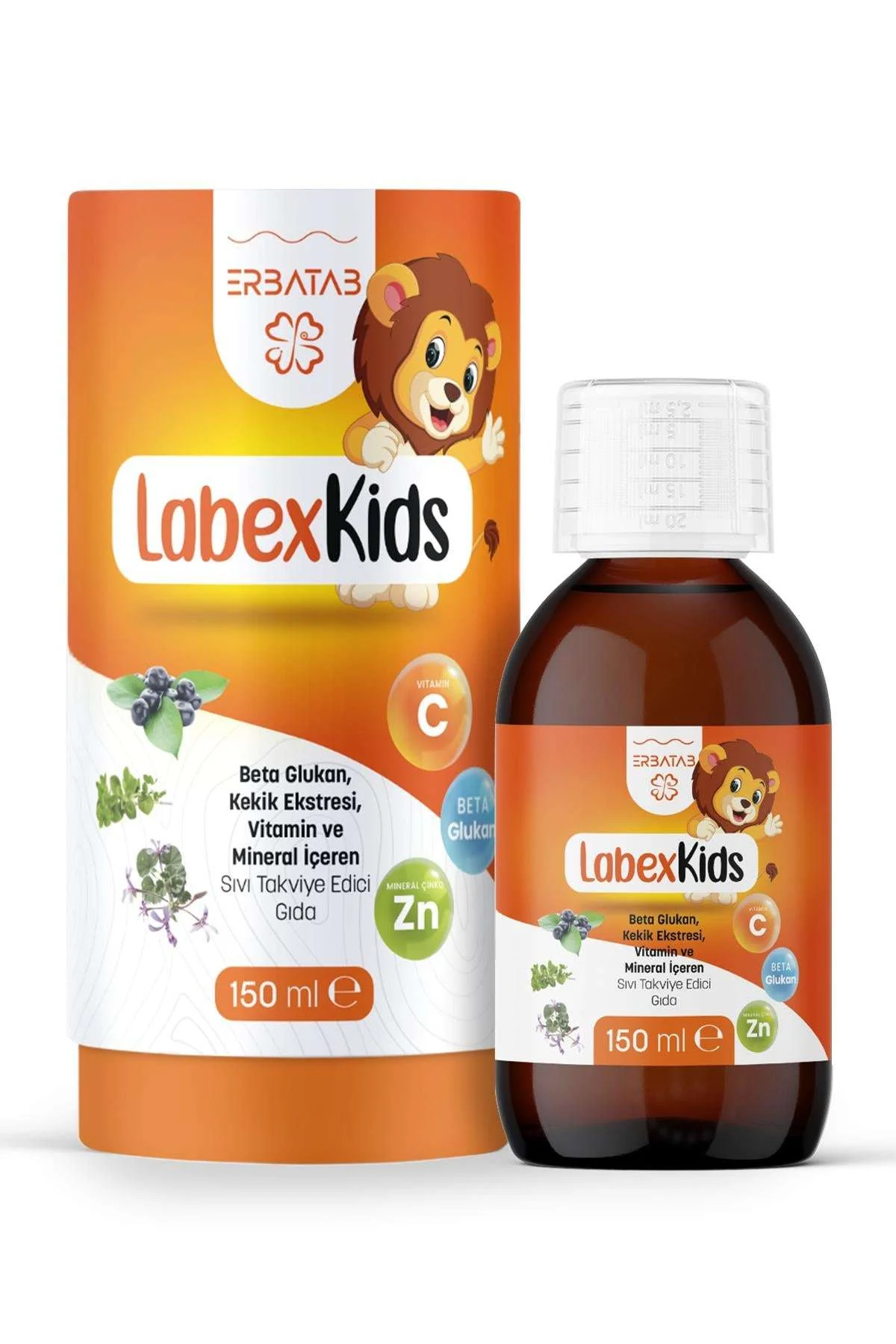 Erbatab%20Labex%20Kids%20Çinko%20Kekik%20Beta%20Glukan%20Karamürver%20Çocuk%20Multivitamin%20Şurup%20150%20ML