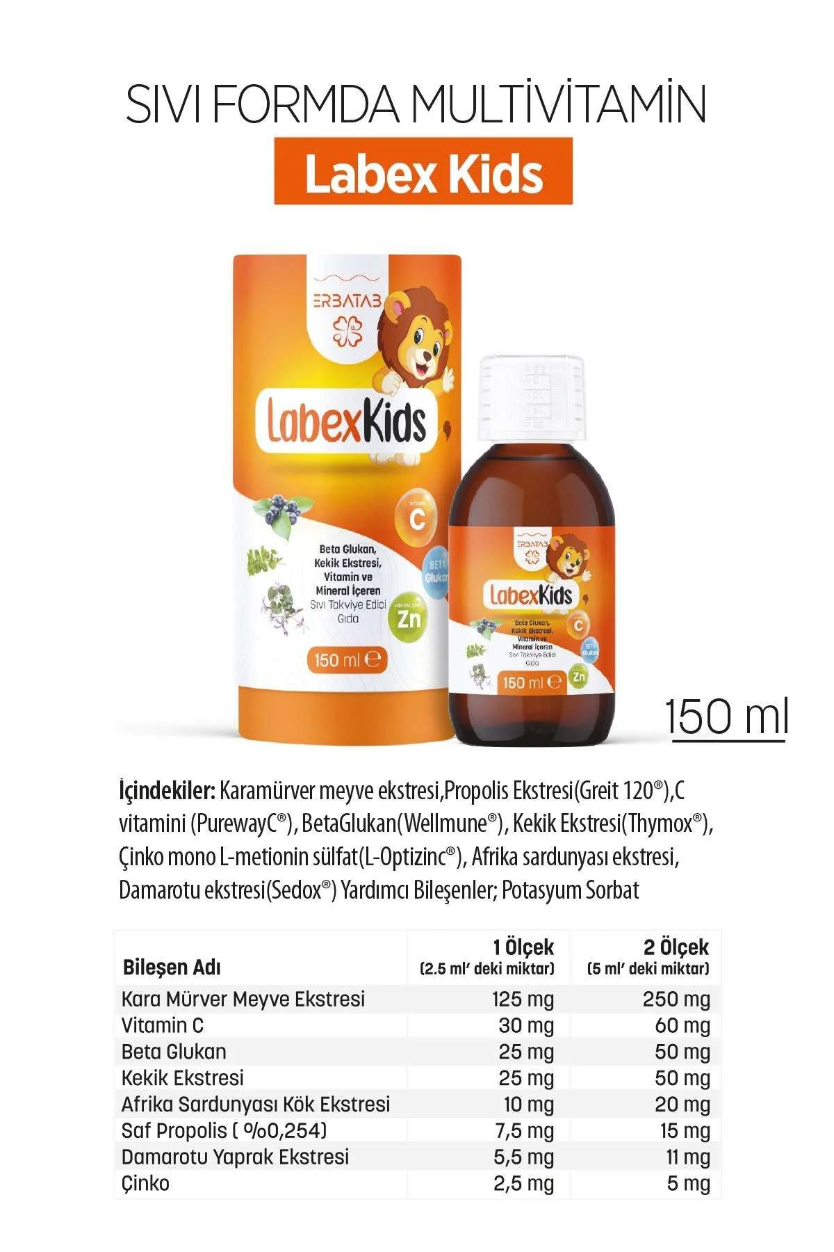 Erbatab%20Labex%20Kids%20Çinko%20Kekik%20Beta%20Glukan%20Karamürver%20Çocuk%20Multivitamin%20Şurup%20150%20ML