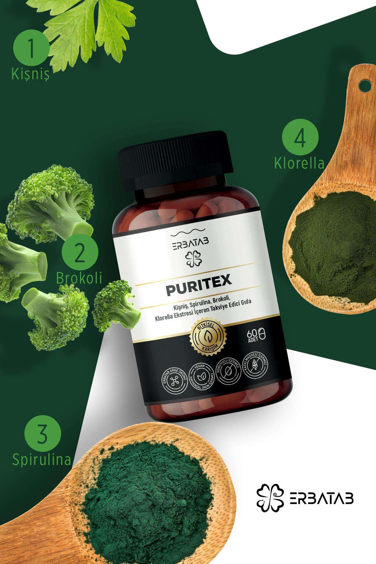 Erbatab%20Puritex%20(Kişniş%20-%20Spirulina%20-%20Brokoli%20-%20Klorella)%2060%20Kapsül