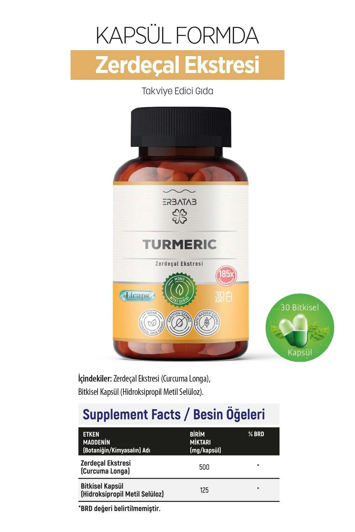 Erbatab%20Zerdeçal%20Curcumin%20Ekstresi%2030%20Kapsül%20Licaps®