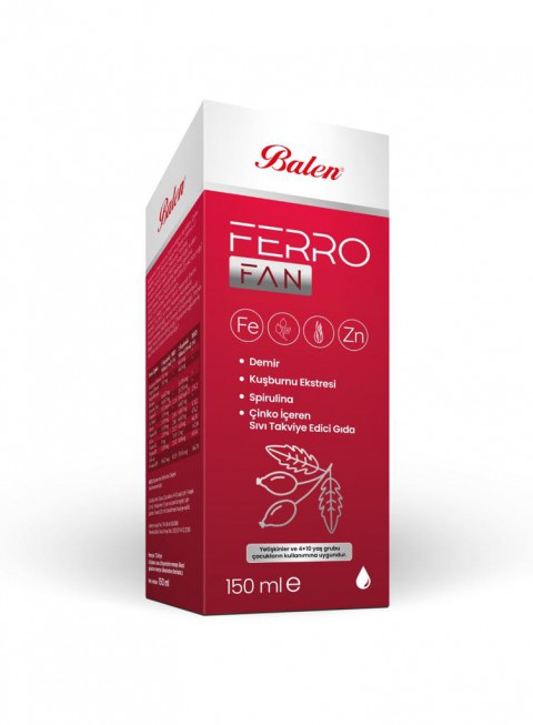 Balen%20Ferrofan%20Demir,%20Kuşburnu%20Ekstraktı,%20Spirulina,%20Çinko%20İçeren%20Şurup%20150%20Ml
