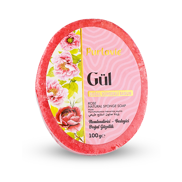 Kale%20Naturel%20Purlavie%20Süngerli%20Sabun%20Gül%20100g
