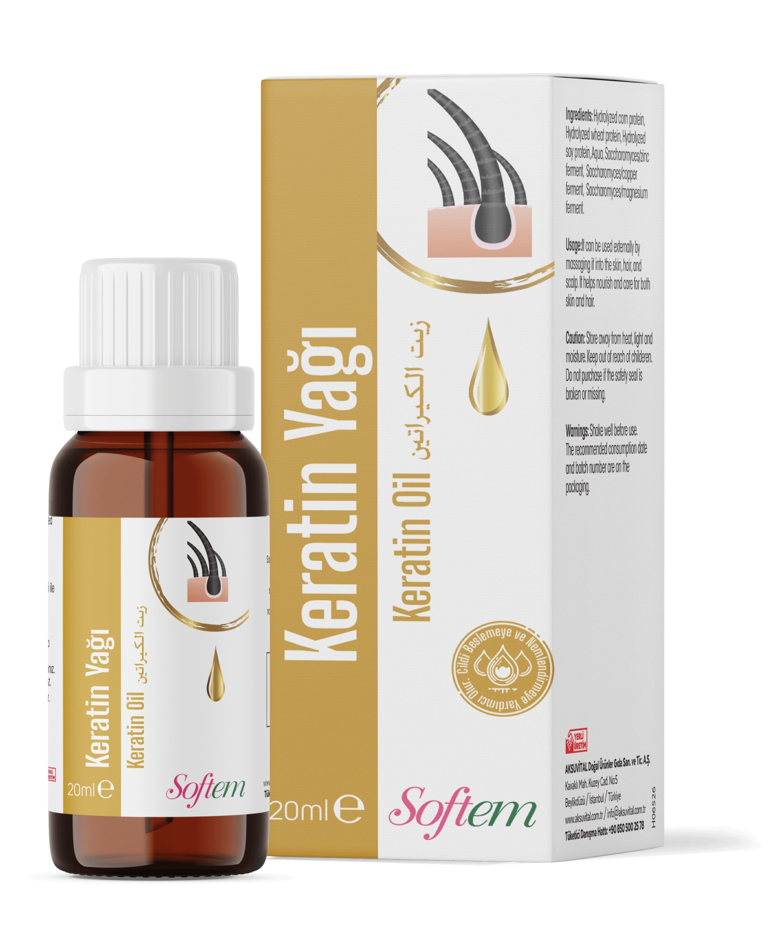 Softem%20Keratin%20Yağı%2020%20Ml