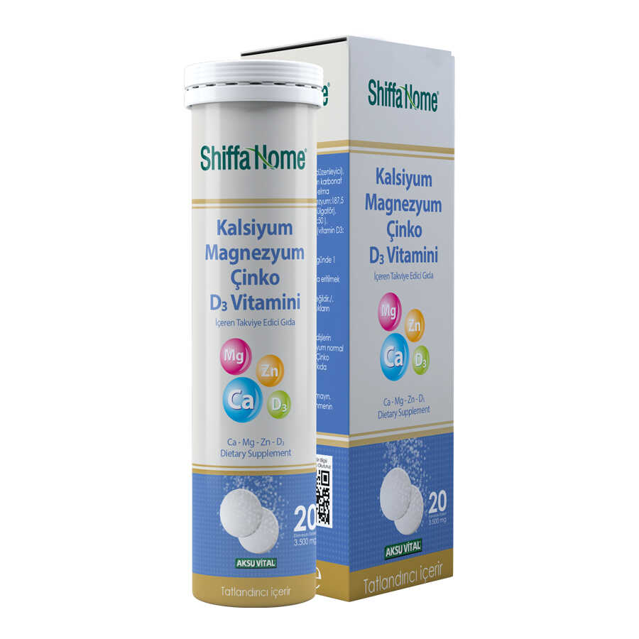Shiffa%20Home%20Kalsiyum%20Magnezyum%20Çinko%20D3%20Efervesan%203500%20Mg*20