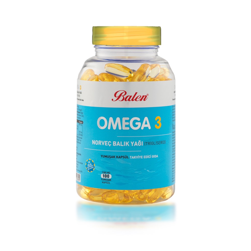 Balen%20Omega%203%20Norveç%20Balık%20Yağı%20(Trigliserid)%20Yumuşak%20Kapsül%201380%20Mg*100