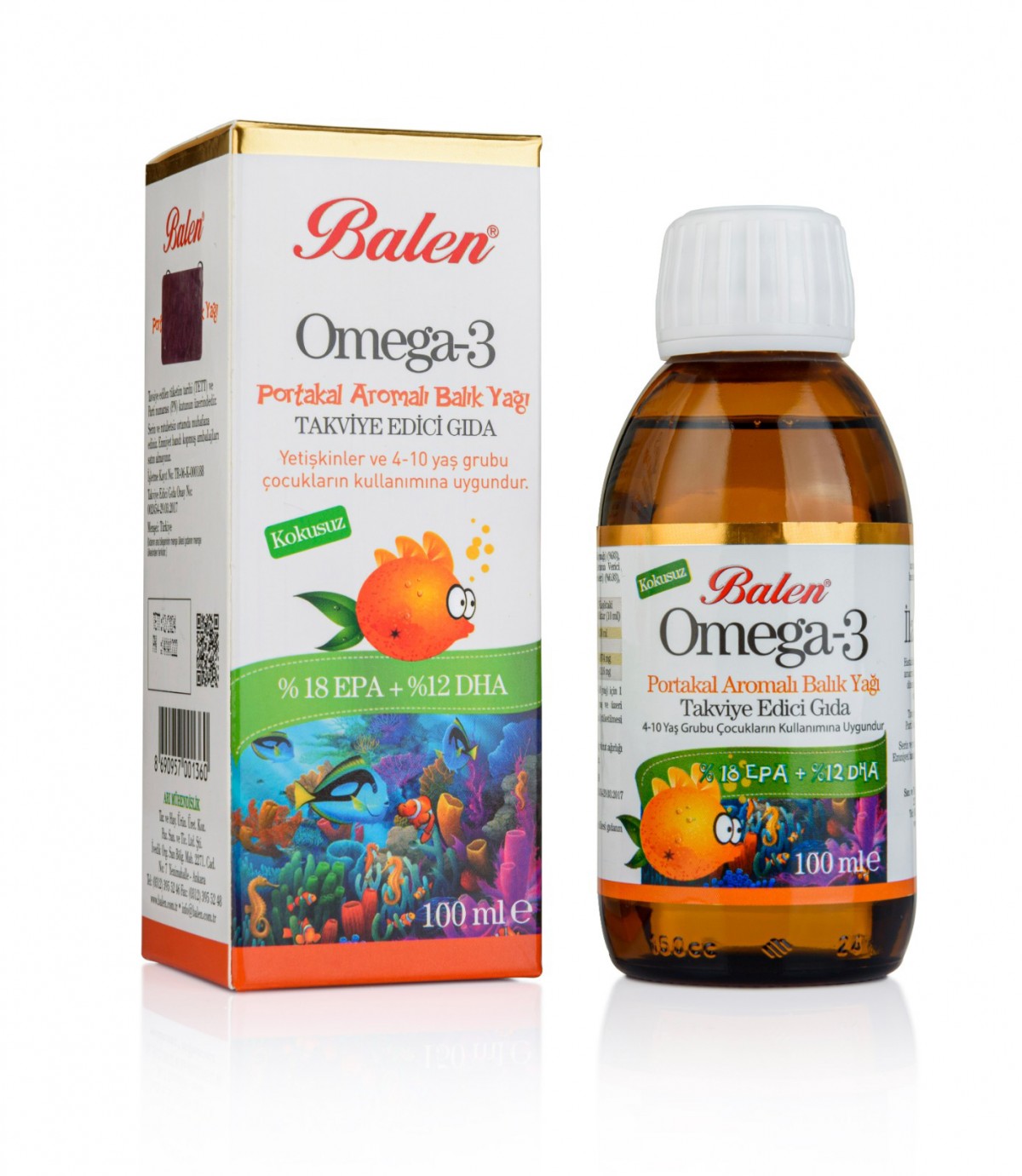 Balen%20Omega%203%20Portakal%20Aromalı%20Balık%20Yağı%20100%20Ml