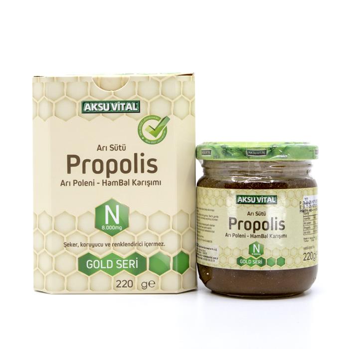 Aksu%20Vital%20Propolis%20Arı%20Sütü%20Bal%20Polen%20Karışımı%20N%20(8.000%20Mg)%20220%20G