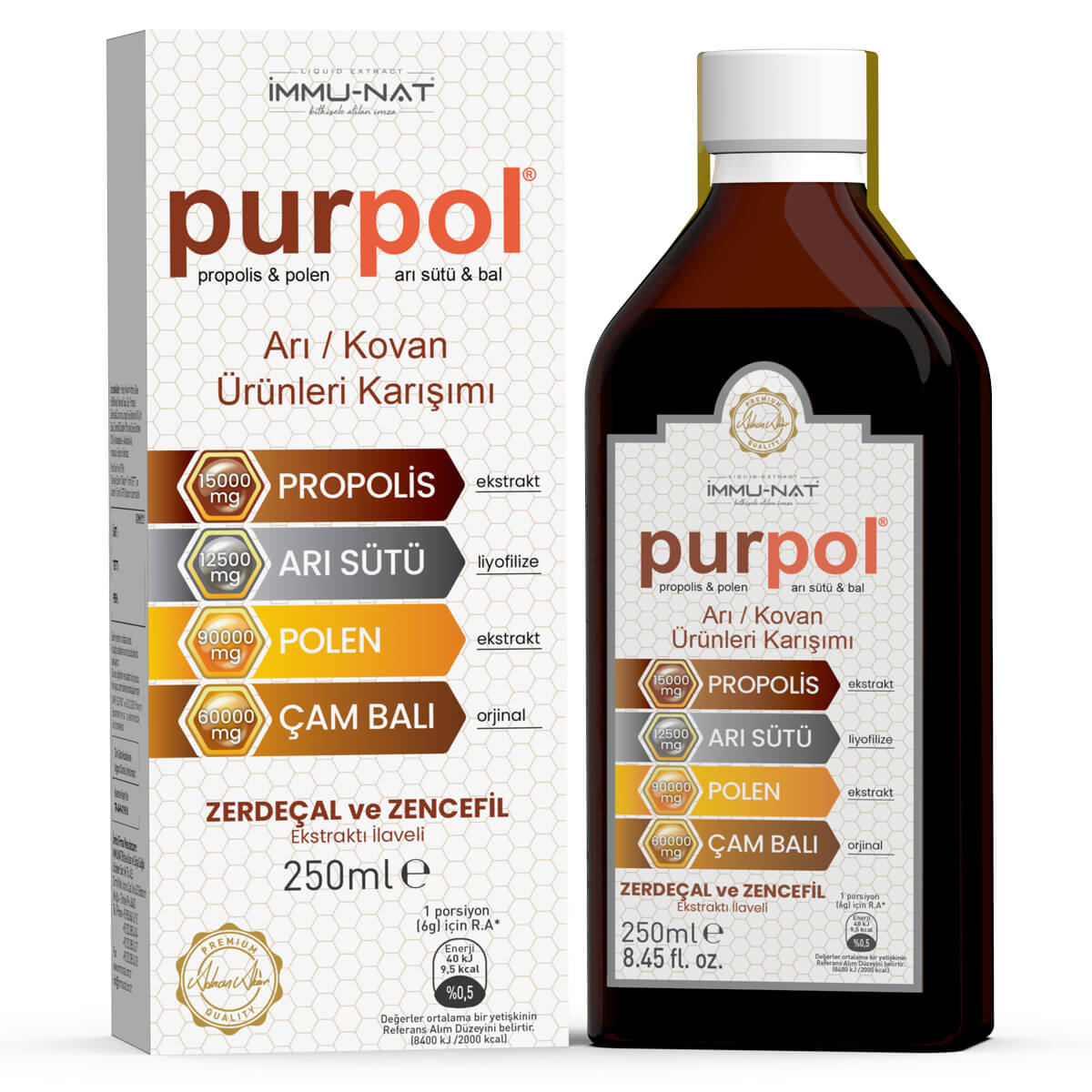 İmmu-Nat%20Purpol%20Arı%20Kovan%20Ürünleri%20Karışımı%20250%20ml