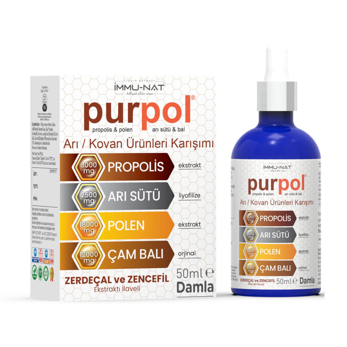 İmmu-Nat%20Purpol%20Arı%20Kovan%20Ürünleri%20Karışımı%2050%20ml