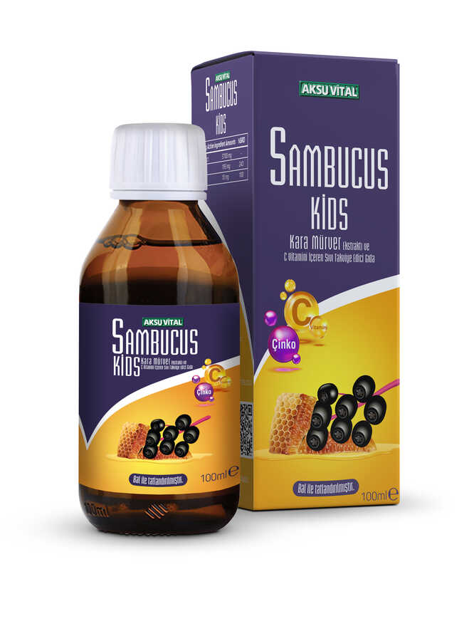 Aksu%20Vital%20Sambucus%20Kids%20Şurup%20100%20Ml
