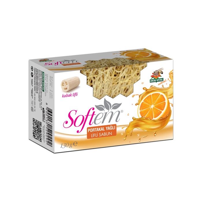 Softem%20Portakal%20Yağlı%20Lifli%20Sabun%20130%20G