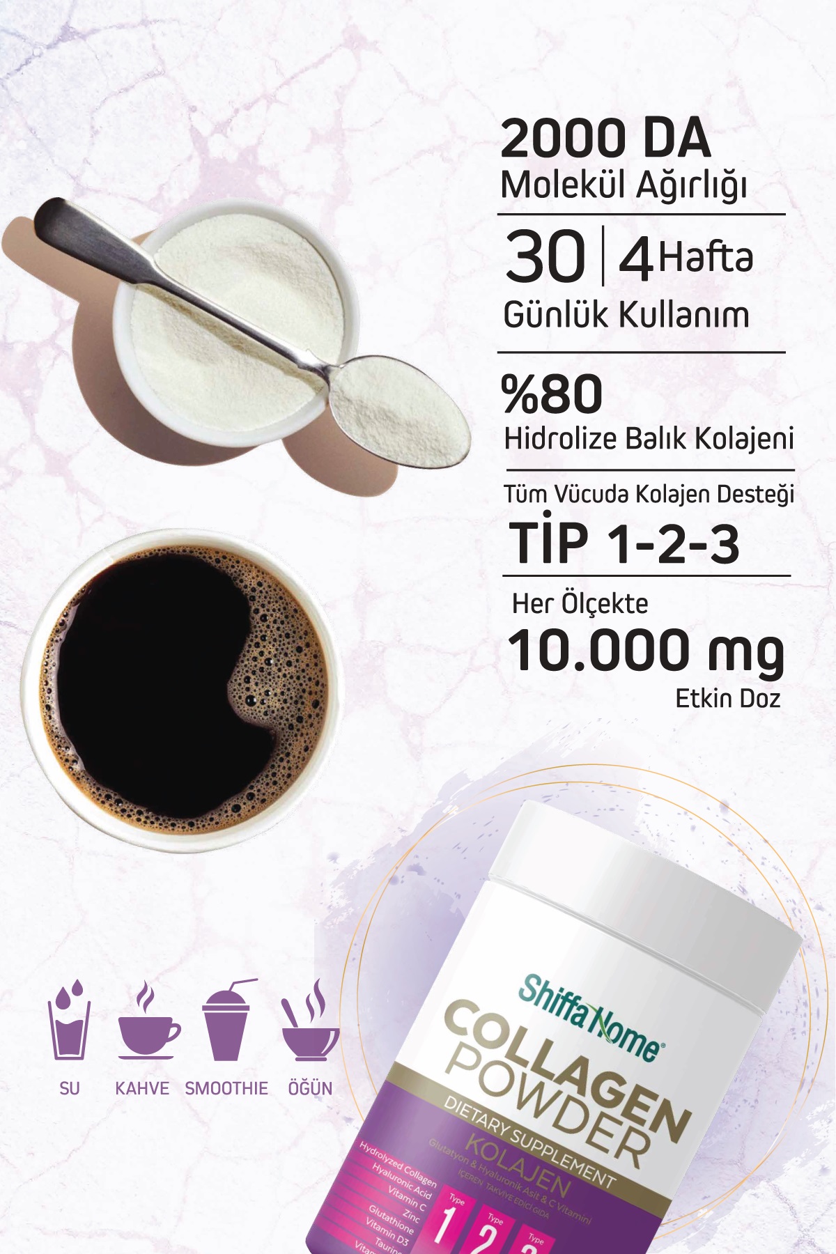 Shiffa%20Home%20Kolajen%20Glutatyon%20Hyaluronik%20Asit%20C%20Vitamini%20İçeren%20Takviye%20Edici%20Gıda%20Toz%20%20300%20Gr