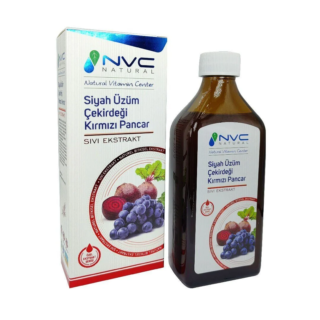 Nvc%20Siyah%20Üzüm%20Çekirdeği%20Kırmızı%20Pancar%20Eksraktı%20250%20Ml