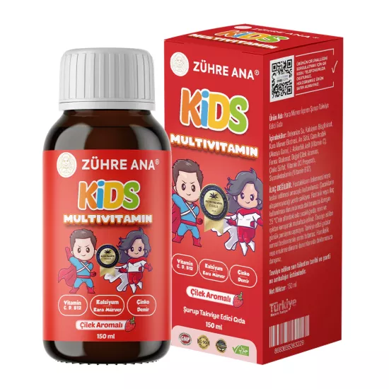 Zühre Ana Kids Multivitamin Çilekli Şurup 150 Ml