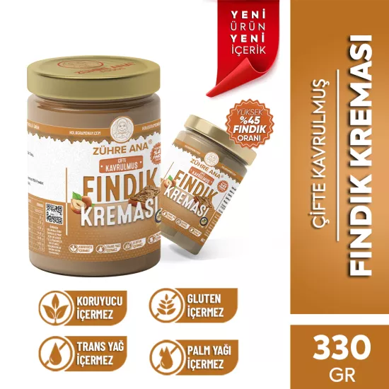 Zühre Ana Çifte Kavrulmuş Fındık Kreması 330 G