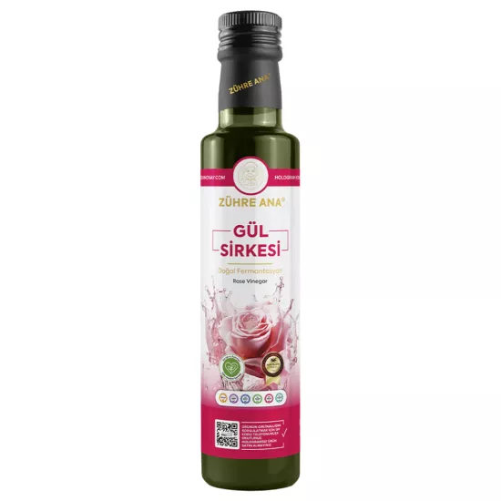 Zühre Ana Gül Sirkesi Doğal Fermantasyon 500 Ml