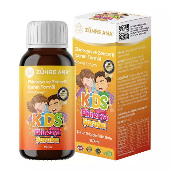 Zühre Ana Kids Ekinezya ve Zencefilli Öksürük Şurubu 150 Ml