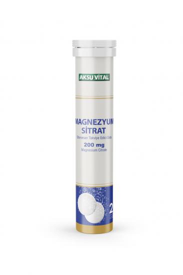 Aksu Vital Magnezyum Efervesan Sitrat 3500 Mg*20