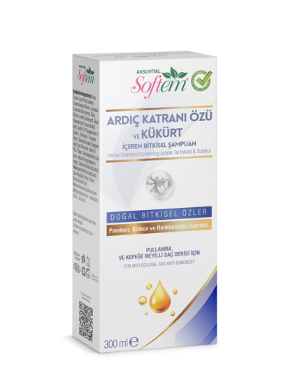 Softem Ardıç Katranı Özü ve Kükürt Bitkisel Şampuan 300 Ml