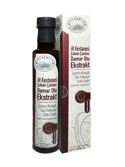 Emr Kervanherbs Garden At Kestanesi Çoban Çantası Damar Otu İçeren Sıvı Takviye Edici Gıda 250 Ml