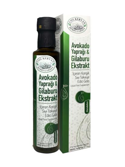 Emr Kervanherbs Garden Avokado Yaprağı Gilaburu Altın Otu İçeren Sıvı Takviye Edici Gıda 250 Ml