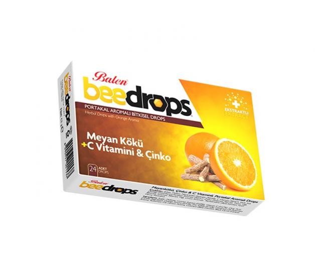 Balen Meyankökü Çinko C Vitamini Portakal Aromalı Drops 24 Drops
