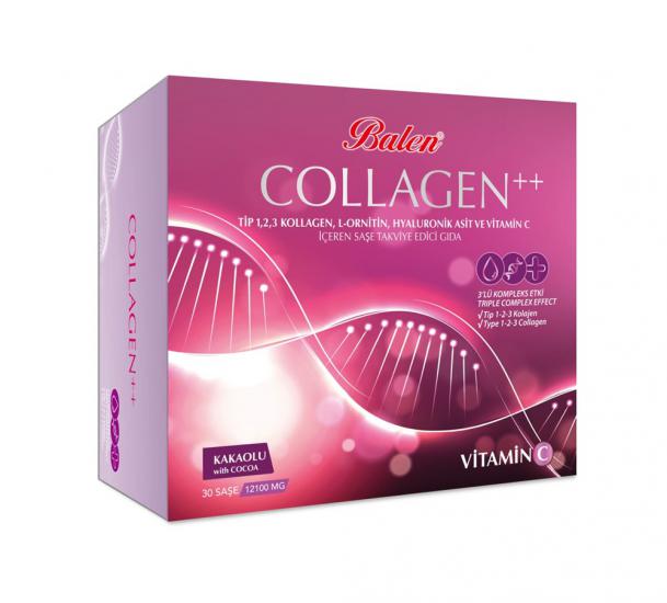 Balen Collagen Complex++ Tip 1 2 3  Kollajen L- Ornitin Hyaluronik Asit Vitamin C Şaşe 12100 Mg*30
