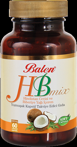 Balen Hb Mix (Hindistan Cevizi Biberiye Yağı) 650 Mg*60