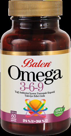 Balen Omega 3 6 9 Soft Yağ Asitleri İçeren Yumuşak Kapsül 1585 Mg*60
