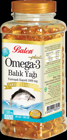 Balen Omega 3 Balık Yağı Yumuşak Kapsül 1380 Mg*100