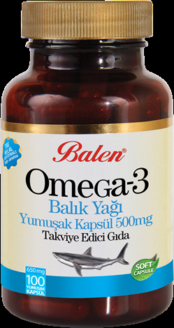 Balen Omega 3  Balık Yağı Yumuşak Kapsül 650 Mg*100