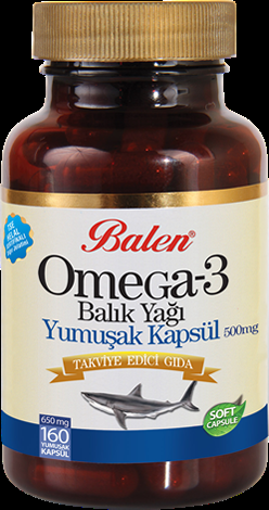 Balen Omega 3  Balık Yağı Yumuşak Kapsül 650 Mg*160