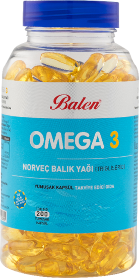 Balen Omega 3 Norveç Balık Yağı (Trigliserid) Yumuşak Kapsül 1380 Mg*200